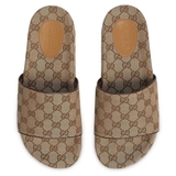 Gucci GG Canvas Slide Sandal 'Beige Monogram'