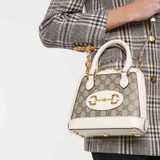 Túi Gucci Horsebit Monogram 'White'
