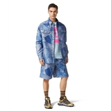 Versace x Fendi 'FENDACE DENIM PATCHWORK JACQUARD SHORTS'