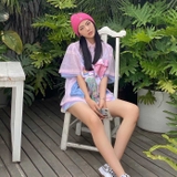 Sơ mi Andrea Martin đa lớp 'Pink'