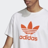 Adidas Áo truyền thống trắng cam (form Á)