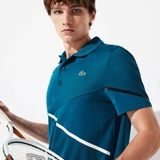 Lacoste Polo Tennis Contrast Accent Pique Green Black (form Âu)