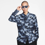 Sơ mi lụa LV monogram 'Blue Camo'