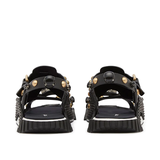 Dép Da D&G Đính Đá 'Black Gold'
