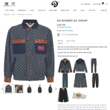 Áo Bomber Monogram GG 'Denim'