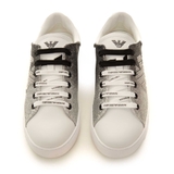 Emporio Armani Slitter Sneaker 'Silver'