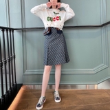 Gucci OTG Monogram GG 'Denim - Sọc Đỏ'