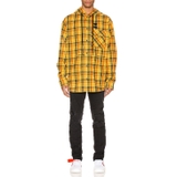 Áo khoác Off-White Flannel-Hooded 'Check Print - Yellow'