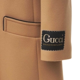 Áo choàng len Gucci GG Label 'Camel'
