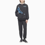 Hoodie MCM với túi chéo Monogram 'Black Royal Blue'