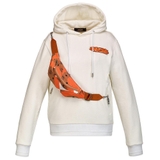Hoodie MCM với túi chéo Monogram 'White Orange'
