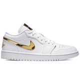 Giày Nike Air Jordan 1 Low 'White Metallic Gold'