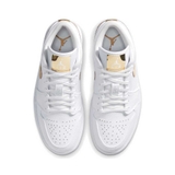 Giày Nike Air Jordan 1 Low 'White Metallic Gold'
