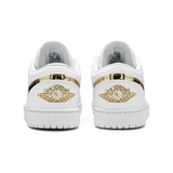 Giày Nike Air Jordan 1 Low 'White Metallic Gold'