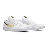 Giày Nike Air Jordan 1 Low 'White Metallic Gold'