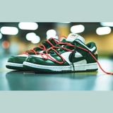 Off-White x Nike Dunk Low 'Pine Green'