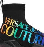 Versace Jeans Couture high-top sneaker 'Black Rainbow'