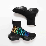 Versace Jeans Couture high-top sneaker 'Black Rainbow'