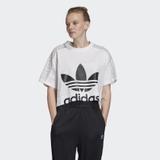 Adidas Áo Cropped Lace White Black