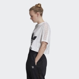 Adidas Áo Cropped Lace White Black