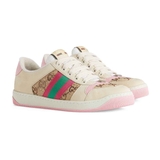 Giày Gucci Women’s Screener Sneaker With Crytals 'Hồng Baby'