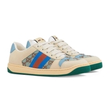 Giày Gucci Women’s Screener Sneaker With Crytals 'Xanh Dương Ngọc'