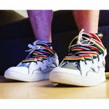 Giày LANVIN CURB AUS LEDER 'White Grey'