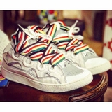 Giày LANVIN CURB AUS LEDER 'White Grey'