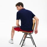 Lacoste Polo Striped Accents Cotton Pique Navy Blue (form Âu)