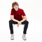 Lacoste Polo Striped Accents Cotton Pique Bordeaux (form Âu)
