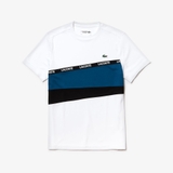 Lacoste Áo Sport Pique White Blue (form Âu)