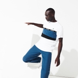 Lacoste Áo Sport Pique White Blue (form Âu)