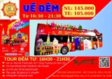Đặt vé xe buýt 2 tầng Tp.HCM - Tour Đêm