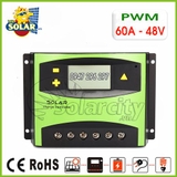 Điều khiển sạc pin mặt trời PWM 60A/48V LCD + hiển thị Ampe