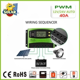 Điều khiển sạc pin mặt trời PWM 40A LCD + hiển thị Ampe