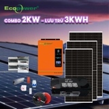 Hệ thống  điện năng lượng mặt trời hoà lưới 2KWP - lưu trữ 3KWH