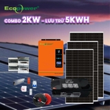 Hệ thống  điện năng lượng mặt trời hoà lưới 2KWP - lưu trữ 5KWH