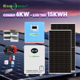 Hệ thống điện năng lượng mặt trời hoà lưới 6KWP - lưu trữ 15KWH