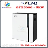 Pin Lithium Sofar 51.2V-100A GTX5000 1 pha