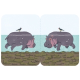 Two Forked Sticky Note - 3580-008 - Hippopotamus