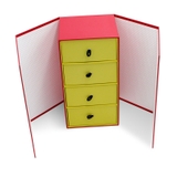 4-compartment folding box