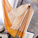 Khăn lụa hoa cao cấp LHH-004