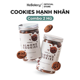 Combo 2 Hũ Cookies Nguyên Cám Hạnh Nhân Hebekery 250gr Vị Dark Choco