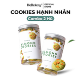 Combo 2 Hũ Cookies Nguyên Cám Hạnh Nhân Hebekery 250gr Vị Mange Matcha