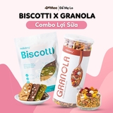 Combo Biscotti Mix 3 Vị Túi 250gr x Granola Siêu Hạt Vị Choco Hũ 500gr Hebekery
