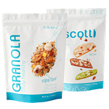 [MỚI] Combo 250g Granola Truly Healthy MATCHA + 250g Biscotti 3 Vị Ăn Kiêng Không Đường Hebekery