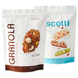 [MỚI] Combo 250g Granola Truly Healthy MATCHA + 250g Biscotti 3 Vị Ăn Kiêng Không Đường Hebekery