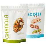 [MỚI] Combo 250g Granola Truly Healthy MATCHA + 250g Biscotti 3 Vị Ăn Kiêng Không Đường Hebekery