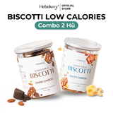 Combo 2 Hộp Biscotti Ăn Kiêng Nguyên Cám Low Calories 4 Hebekery - Bánh Ngũ Cốc Nướng Dinh Dưỡng Ăn Kiêng Lành Mạnh