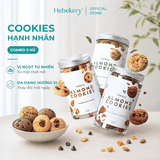 Combo 3 Hũ Cookies Nguyên Cám Hạnh Nhân Hebekery 250gr Vị Dark Choco